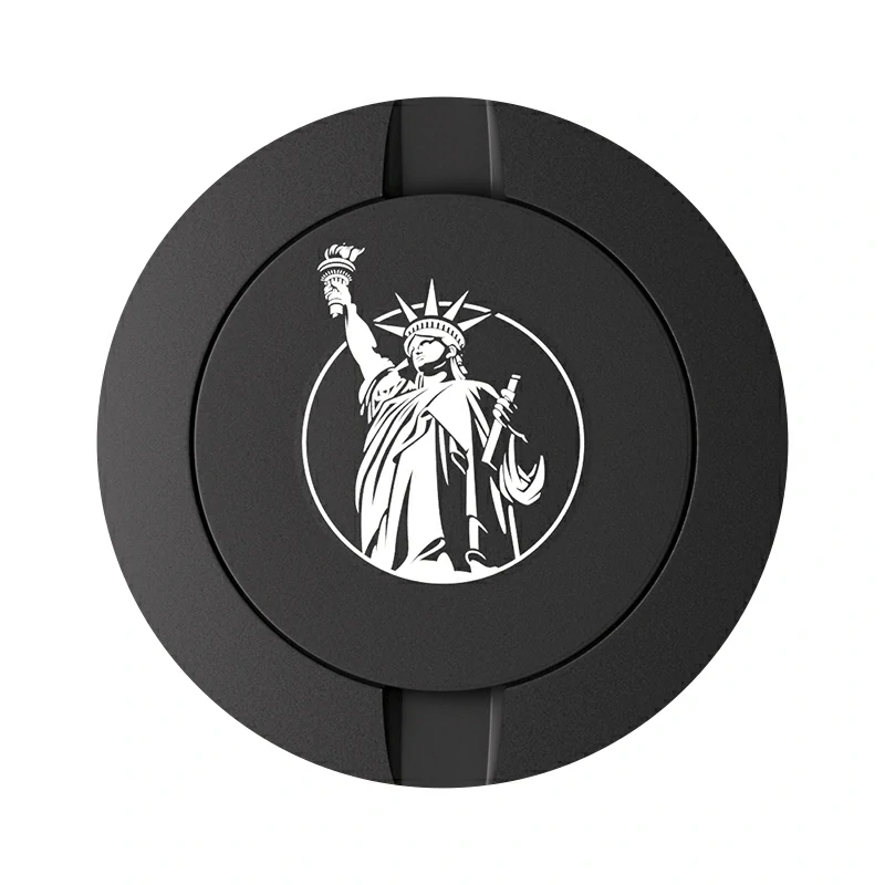 Statue of Liberty Design Black Metal Two-Tie Container Cans